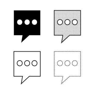 Speech bubbles Icon vector Stock Illustration