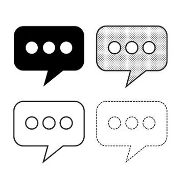 Speech bubbles Icon vector Stock Illustration