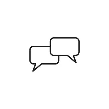 Speech bubbles icon vector on white background Stock Illustration