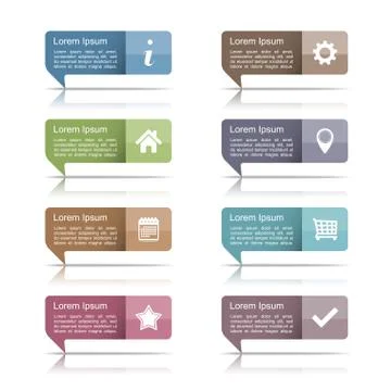 Speech Bubbles with Icons Stock Illustration