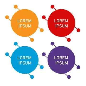 Speech bubbles illustrates a creative communication concept for business strateg Ilustración de archivo