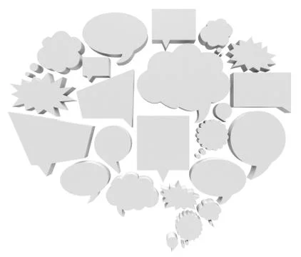 The speech bubbles Stock Illustration