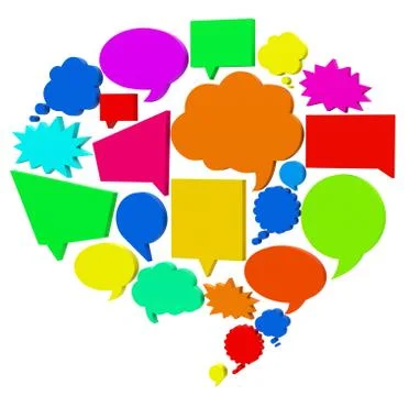 The speech bubbles Stock Illustration