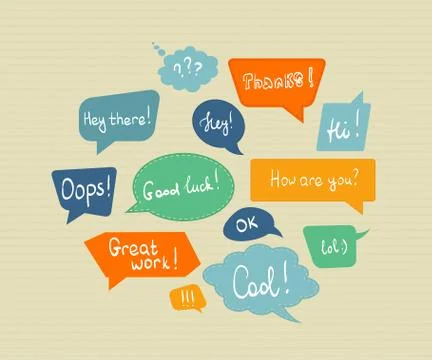 Speech bubbles Illustrazione stock