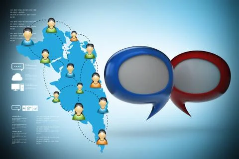Speech bubbles Illustrazione stock