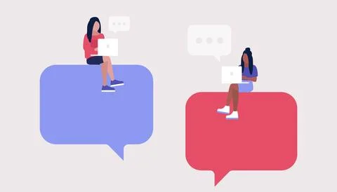 On speech bubbles Stock Illustration