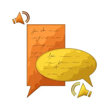 Speech bubbles illustration Stock Illustration