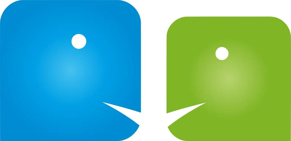 Speech bubbles, internet, communication, people, logo Stock Illustration