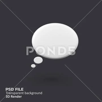 Speech bubbles isolated 3d render icon illustration PSD Template