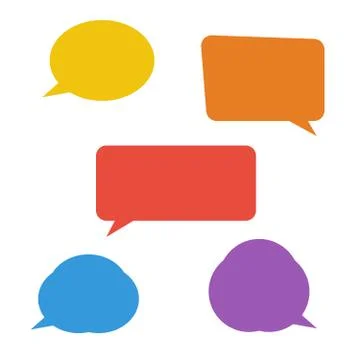 Speech bubbles isolated. Cloud bubble speech for communication Stock Illustration