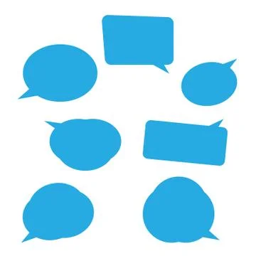 Speech bubbles isolated. Cloud bubble speech for communication Illustrazione stock