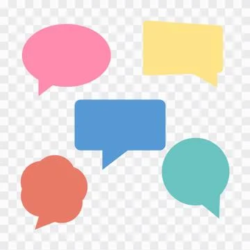 Speech bubbles isolated set. Cloud bubble speech for communication Stock Illustration