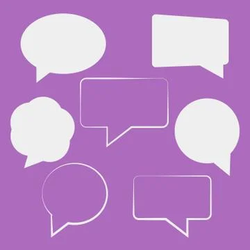 Speech bubbles isolated vector set. Cloud bubble speech for communication Stock Illustration