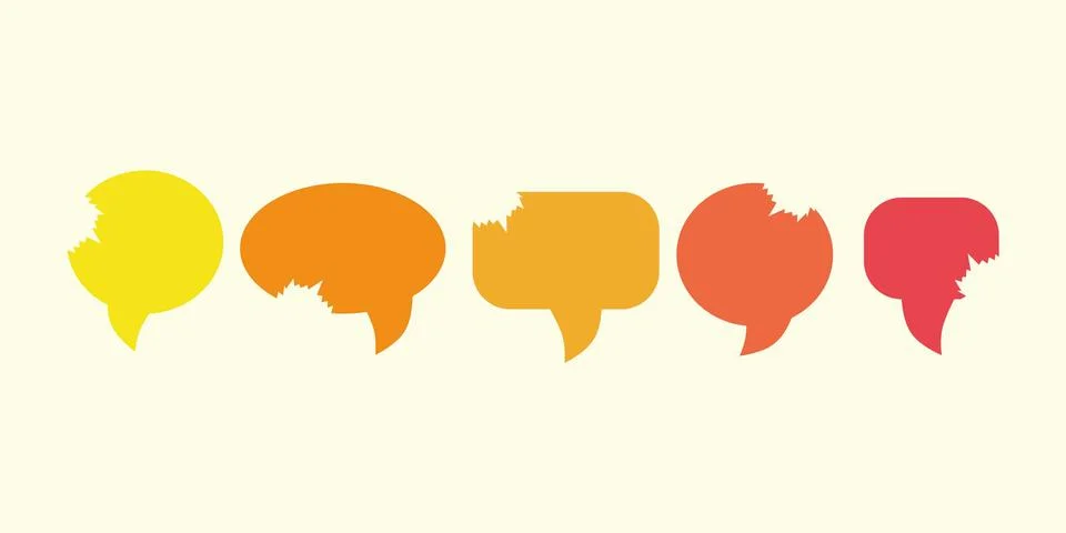 Speech bubbles isolated  on white background. Stock Illustration