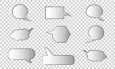 Speech Bubbles Isolated on White Background Stock Illustration