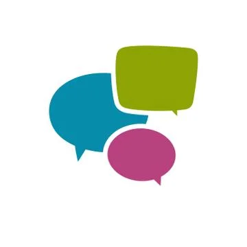 Speech Bubbles Isolated on White Stock-Illustration