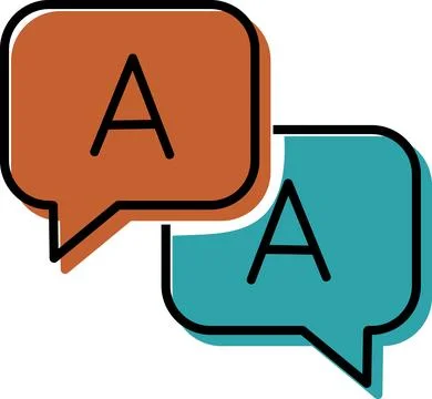 Speech Bubbles Letter A Communication Chat Illustration Stock Illustration