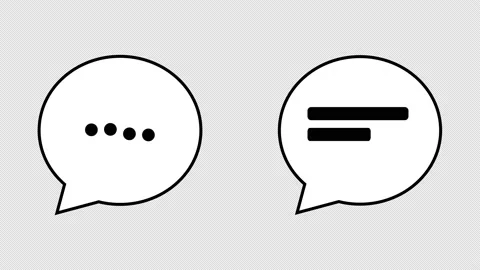 Speech bubbles, message clouds with circle loading bar animation Stockbeeldmateriaal 142918998