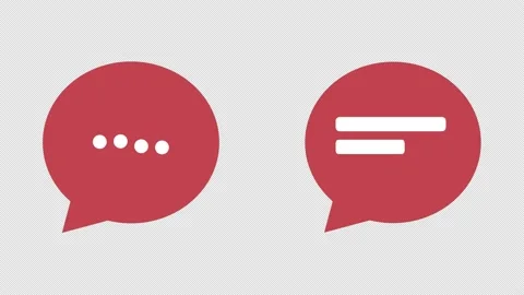 Speech bubbles, message clouds with circle loading bar animation Stockbeeldmateriaal 142919130