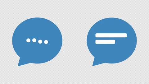 Speech bubbles, message clouds with circle loading bar animation Видео 142919181