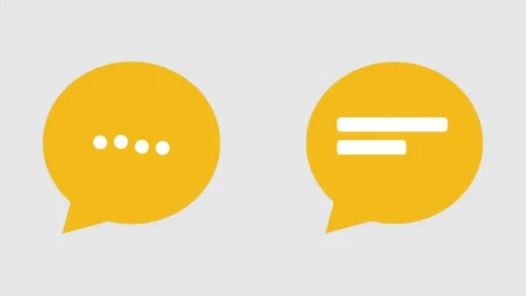 Speech bubbles, message clouds with circle loading bar animation Stockbeeldmateriaal 142919270