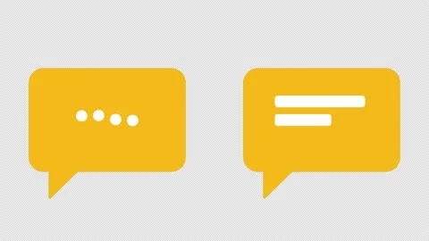 Speech bubbles, message clouds with circle loading bar animation Stock Footage 142919456