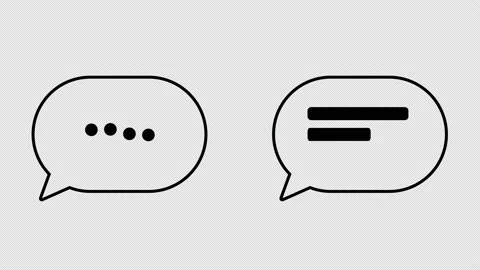 Speech bubbles, message clouds with circle loading bar animation, Alpha Channel Vídeos de archivo 143113299