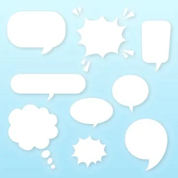 Speech Bubbles Message Thinking Ballon Symbol Sign Stock Illustration