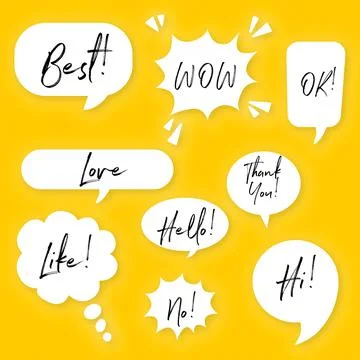 Speech Bubbles Message Thinking Ballon Symbol Sign Stock Illustration