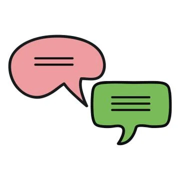 Speech bubbles messages icons 库存插图