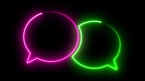 Speech bubbles neon Stock Footage 247003273