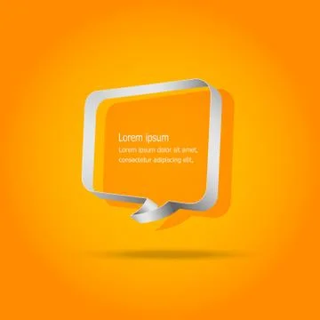 Speech bubbles on orange background Stock Illustration