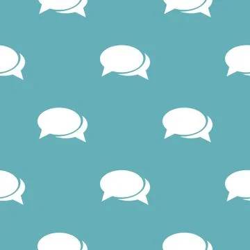 Speech bubbles pattern seamless blue Stock Illustration