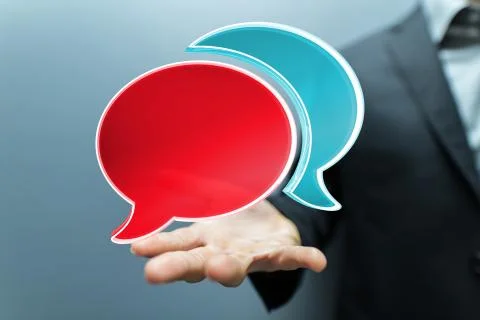 Speech bubbles. People Chatting. Vector illustration of a communication conce Stock Photos