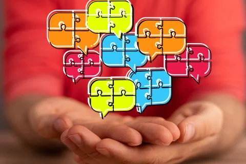 Speech bubbles. People Chatting. Vector illustration of a communication conce Stock Photos