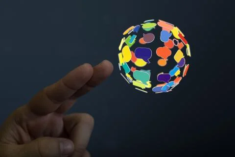 Speech bubbles. People Chatting. Vector illustration of a communication conce Stock Photos