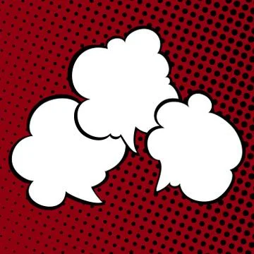 Speech Bubbles on Pop Art Background Stock Illustration