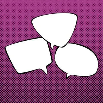 Speech Bubbles on Pop Art Background Stock-Illustration