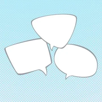 Speech Bubbles on Pop Art Background 스톡 일러스트