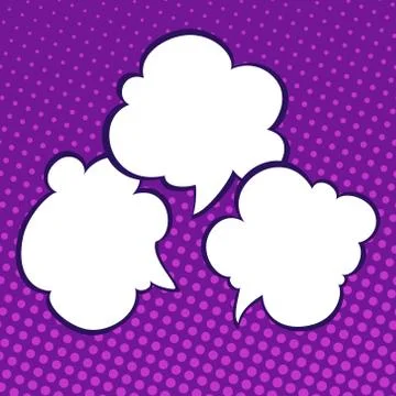 Speech Bubbles on Pop Art Background 스톡 일러스트