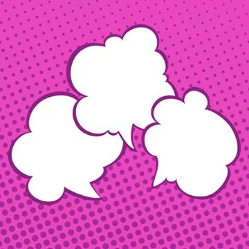 Speech Bubbles on Pop Art Background Stock-Illustration