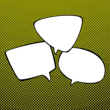 Speech Bubbles on Pop Art Background 스톡 일러스트