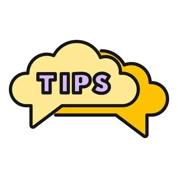 Speech bubbles presenting advice and helpful tips Stockillustratie