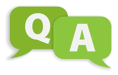 Speech bubbles with Q and A isolated on white background vector illustration Stock-Illustration