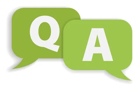 Speech bubbles with Q and A isolated on white background vector illustration, Stock Illustration