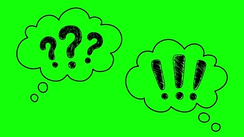 Speech bubbles with question and exclamation marks looped animation Stock-Footage 342402149