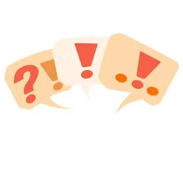 Speech Bubbles with Question and Exclamation Marks Stock Illustration