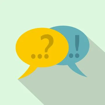 Speech bubbles with question and exclamation mark Stock Illustration