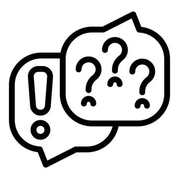 Speech bubbles with question and exclamation marks Stock Illustration