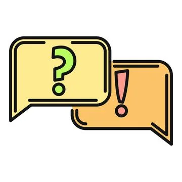 Speech bubbles with question and exclamation marks Stock Illustration